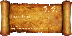 Tuza Irma névjegykártya